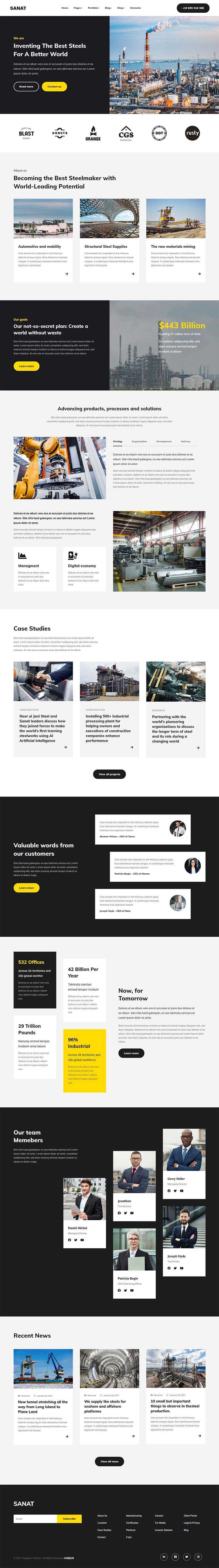 bootstrap重工业集团企业官网html5模板 - 源空间