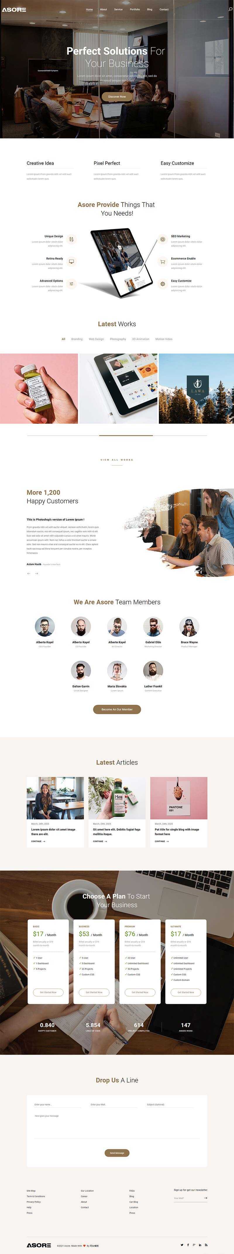 Bootstrap大气的企业产品展示html5模板 - 源空间