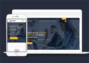 宽屏办公室租赁企业网站模板下载 - 源空间