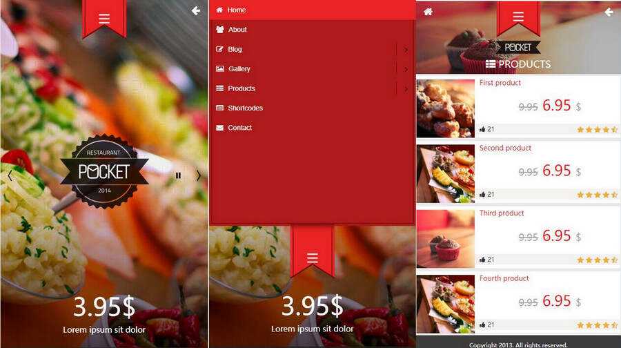 微官网美食订餐HTML5触屏订餐模板源码 - 源空间