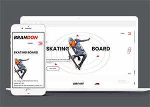 宽屏滑板体育产品企业网站模板 - 源空间