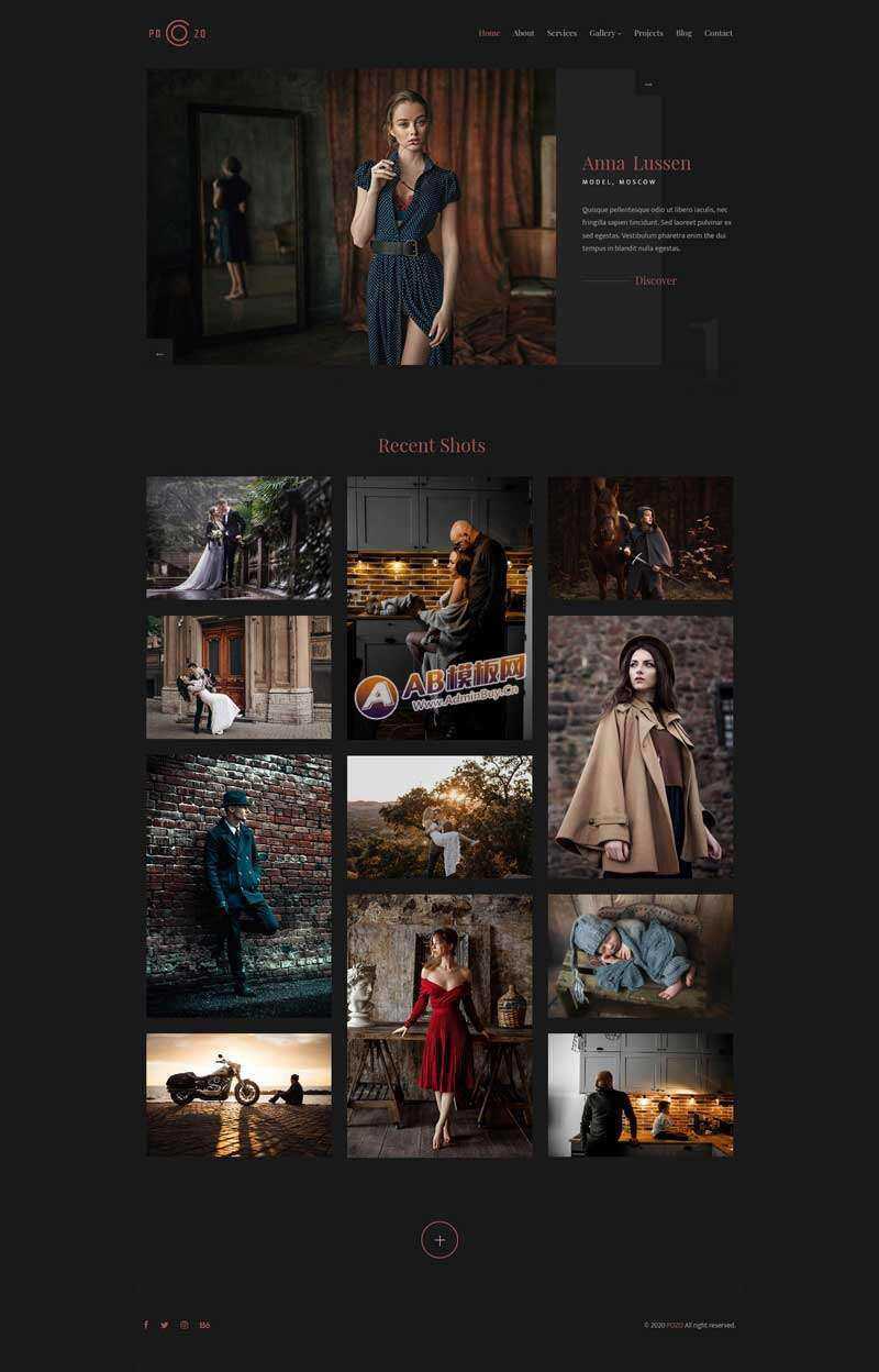 精美摄影作品集网站html模板 - 源空间