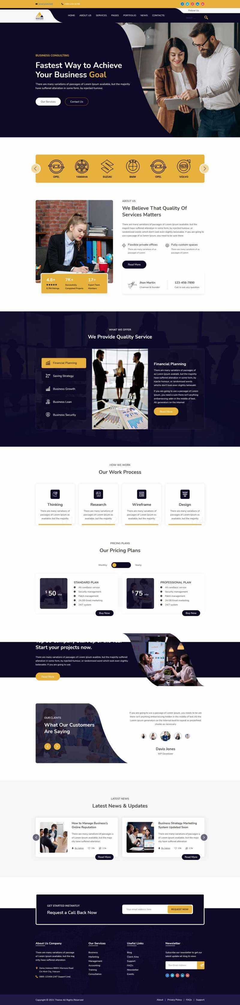商业方案解决公司网站HTML模板 - 源空间