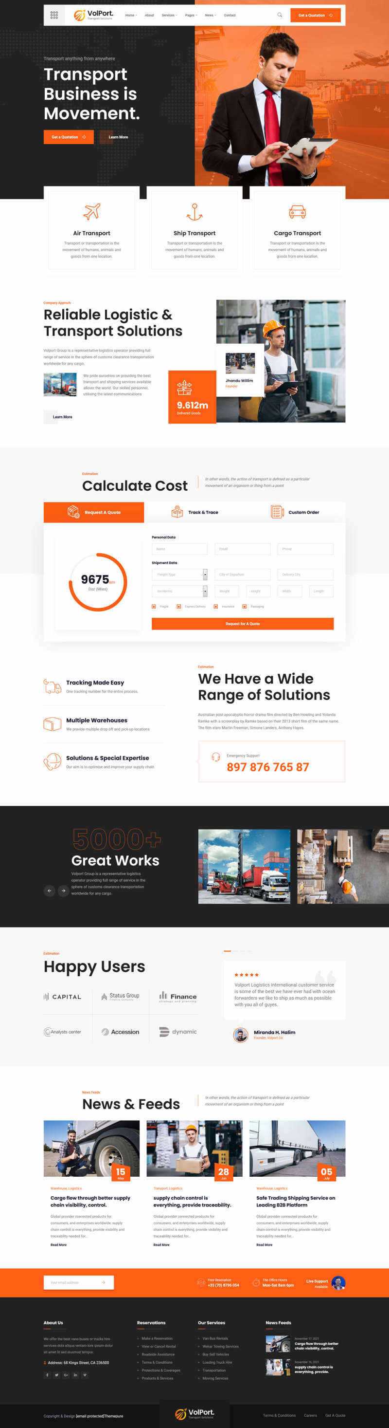 物流和运输企业官网HTML5模板 - 源空间
