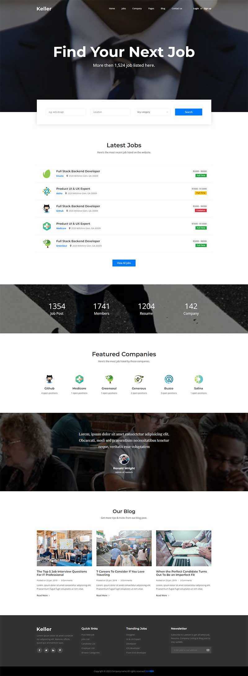 创意商务咨询服务企业网站html模板 - 源空间