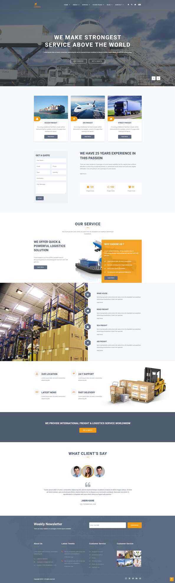 响应式运输物流网站html模板 - 源空间