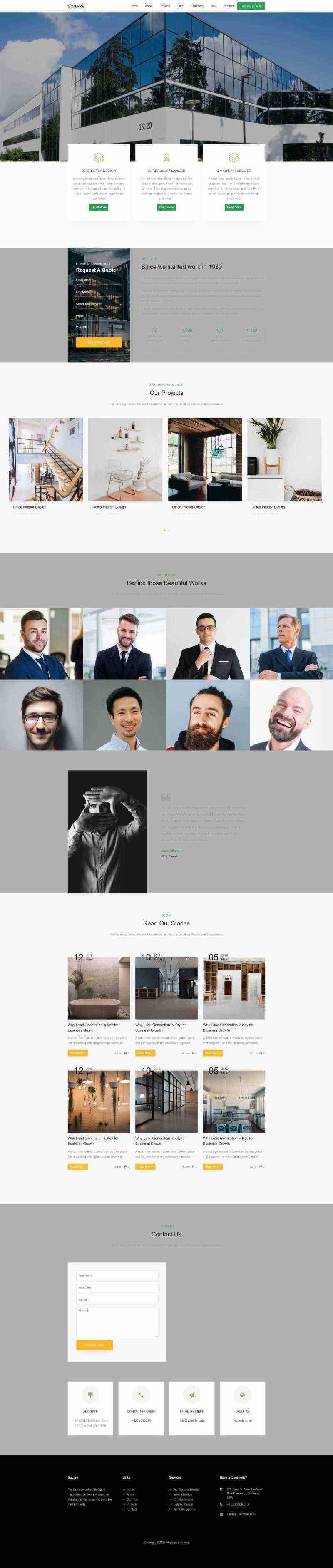 响应式室内装修设计网站html模板 - 源空间