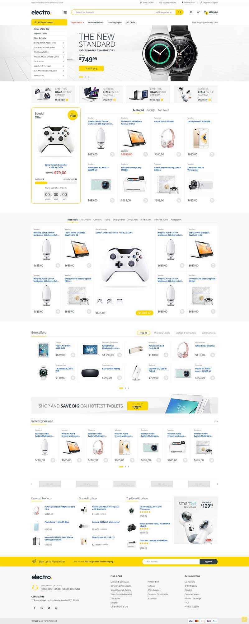 简洁明亮的综合型电子商城html模板 - 源空间