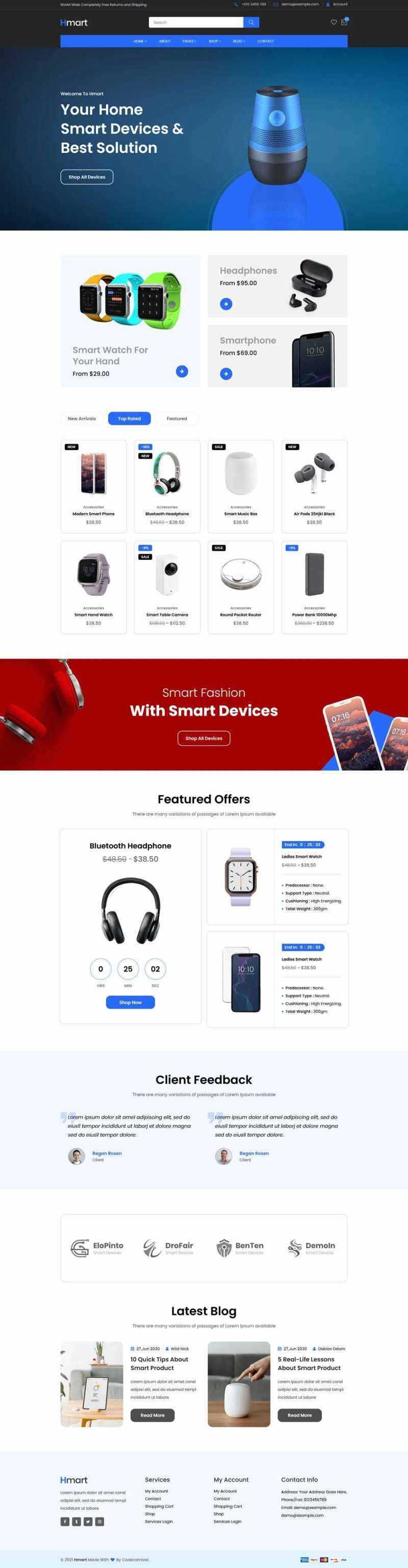 智能数码产品销售商城HTML模板 - 源空间