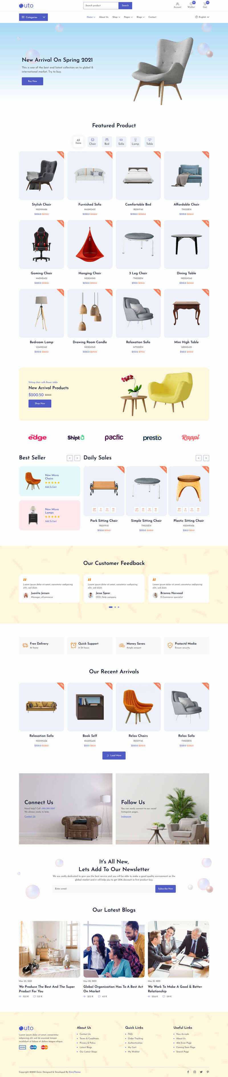 响应式的家具店铺HTML模板 - 源空间