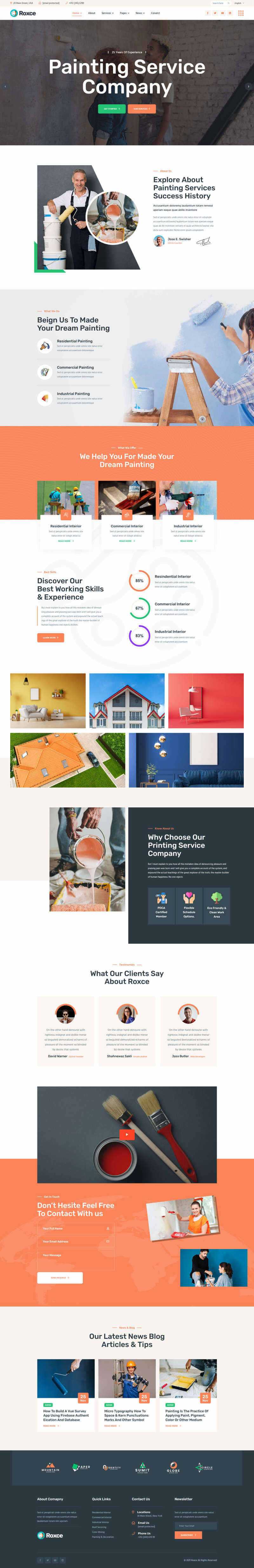 Bootstrap5响应式涂料油漆厂家网站html模板 - 源空间