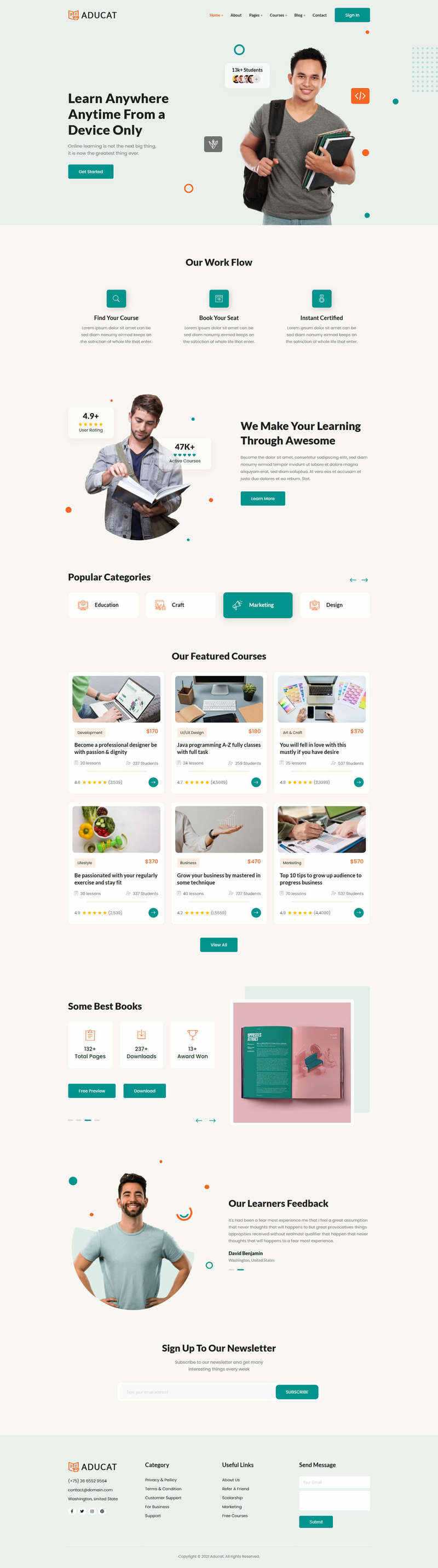Bootstrap5响应式在线课程教育网页模板 - 源空间