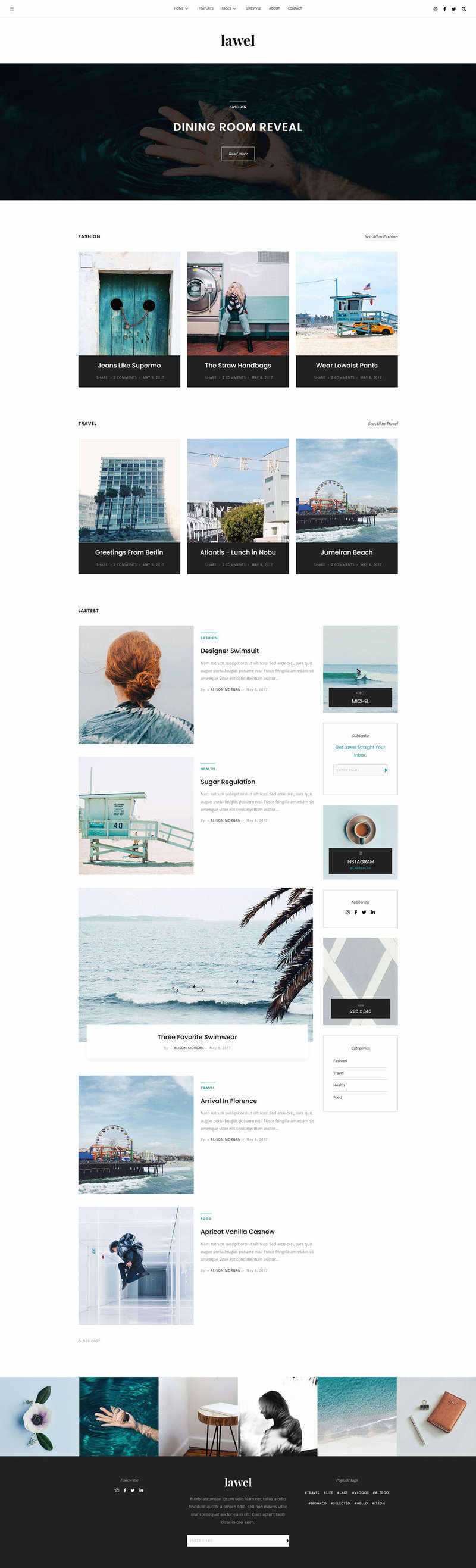 BootStrap5旅游图文相册博客HTML模板 - 源空间