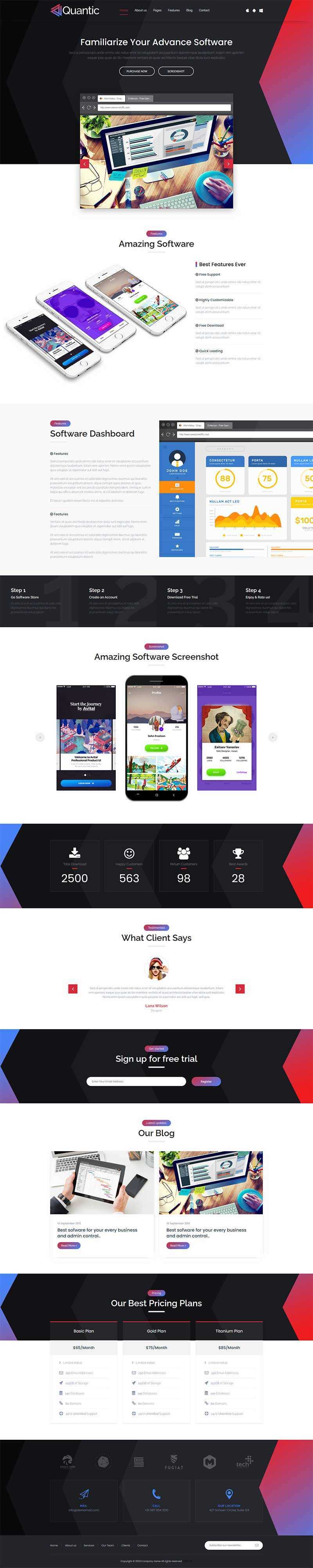 软件开发设计服务公司网站html模板 - 源空间