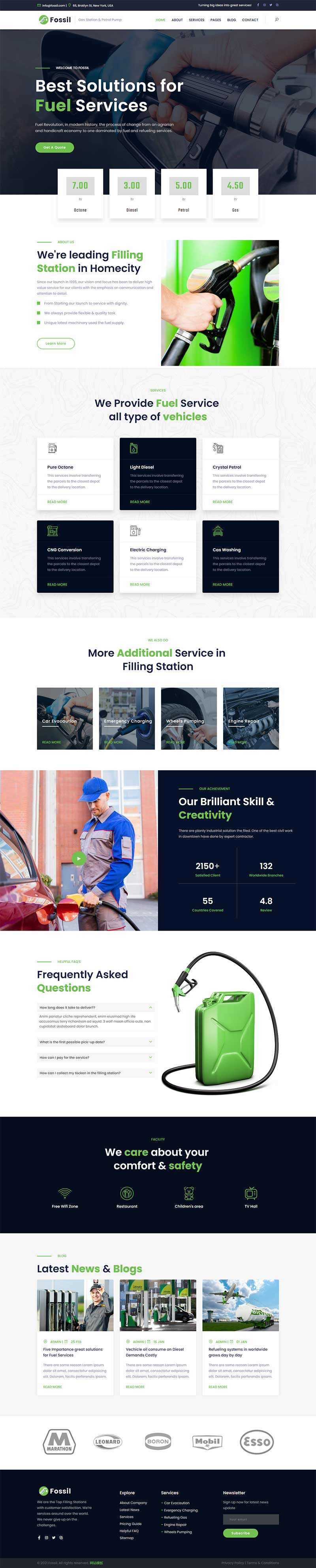 Bootstrap响应式加油燃料环保企业官网HTML模板 - 源空间