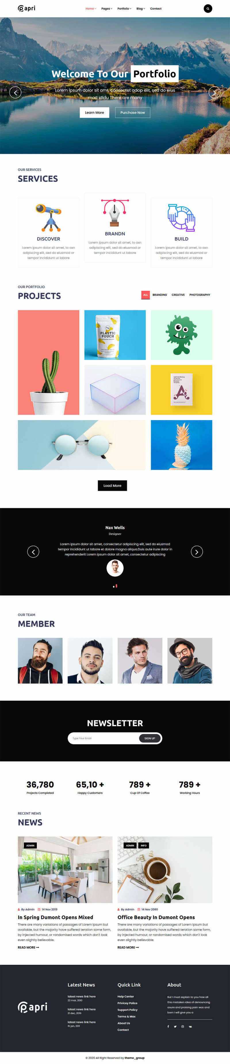 bootstrap多功能的企业介绍展示html5模板 - 源空间