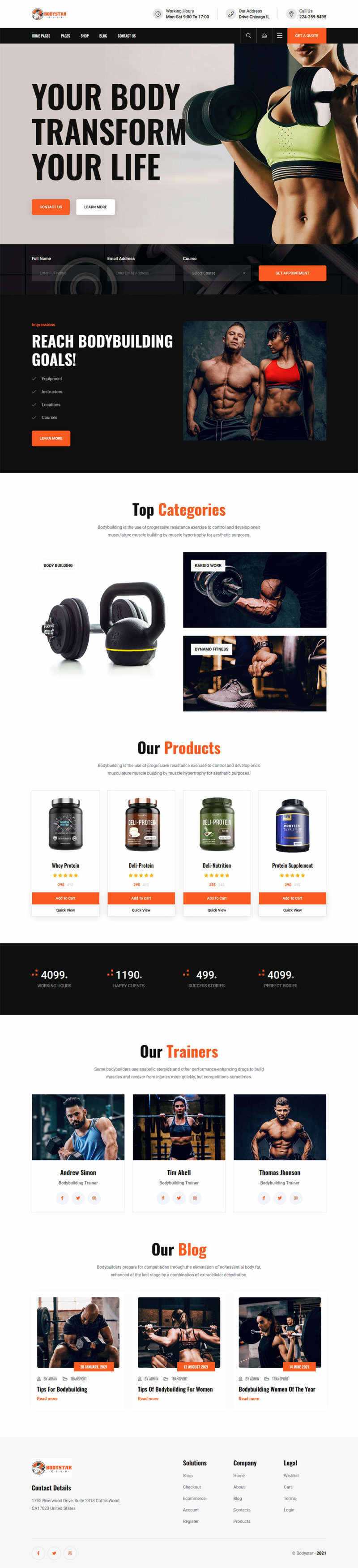 bootstrap响应式健身房设备公司官网html模板 - 源空间