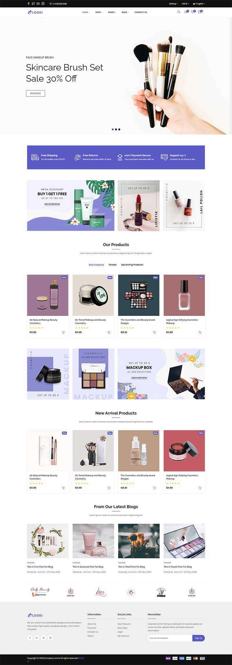 Bootstrap5美容化妆品电子商务html模板 - 源空间