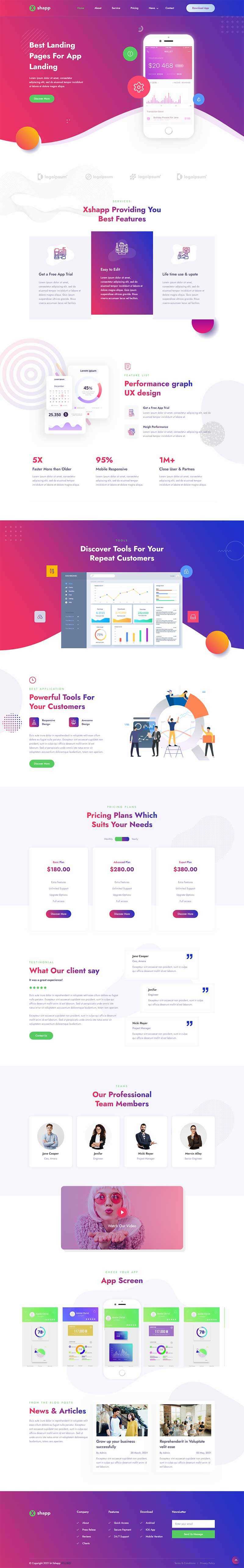 响应式app软件功能介绍官网html模板 - 源空间