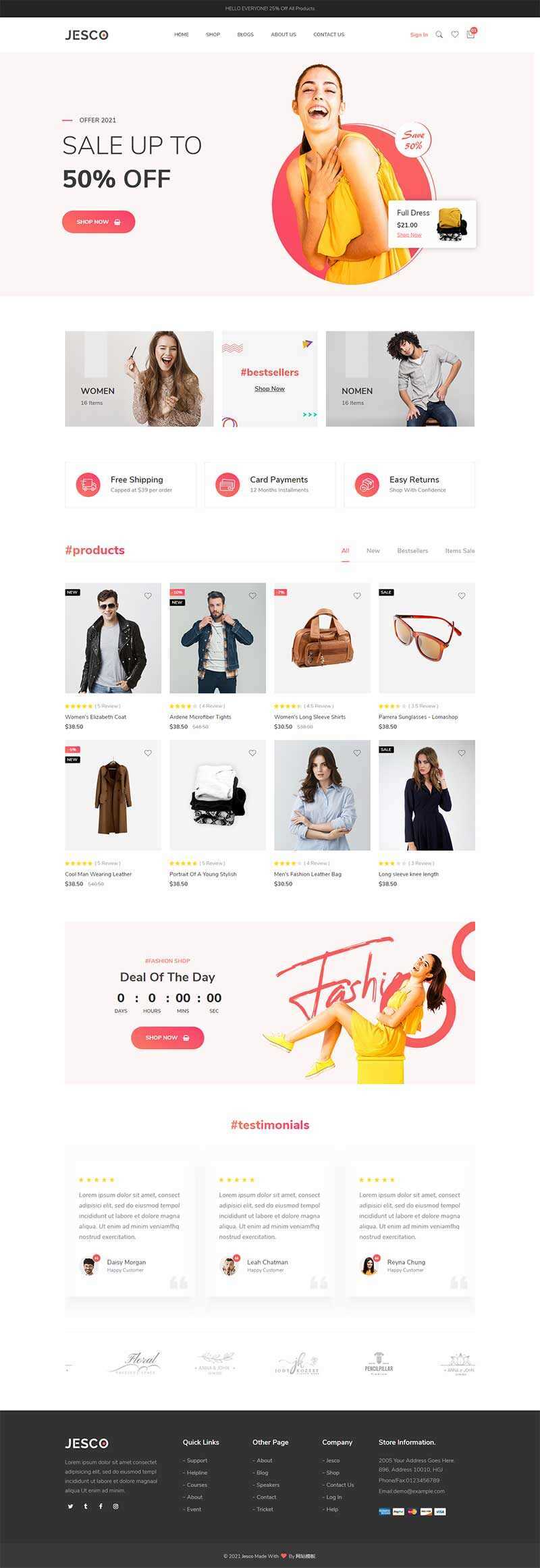 响应式时尚服装配饰商城HTML模板 - 源空间