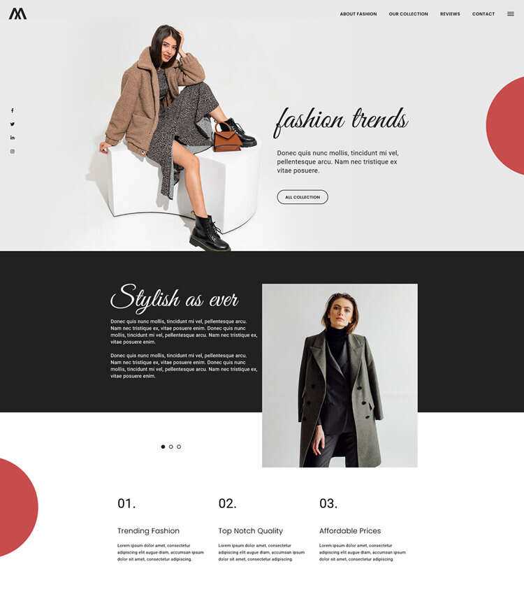 欧美时尚服饰网站html5模板 - 源空间