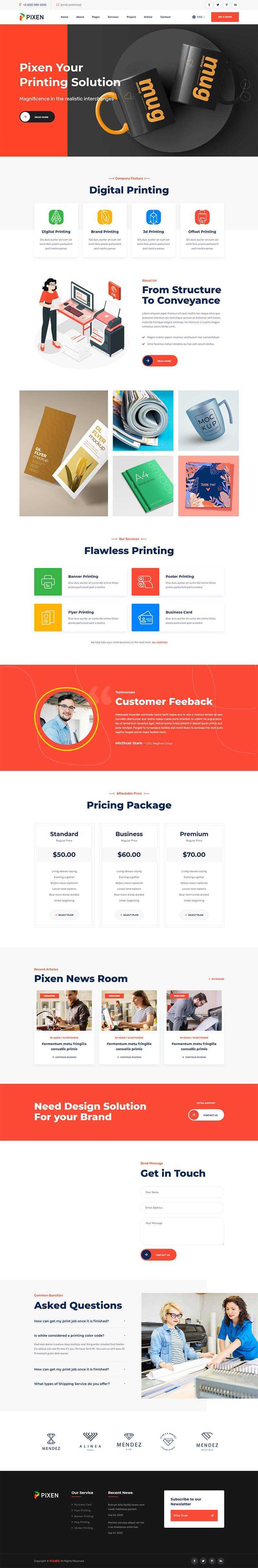 bootstrap响应式平面广告印刷设计公司HTML5模板 - 源空间