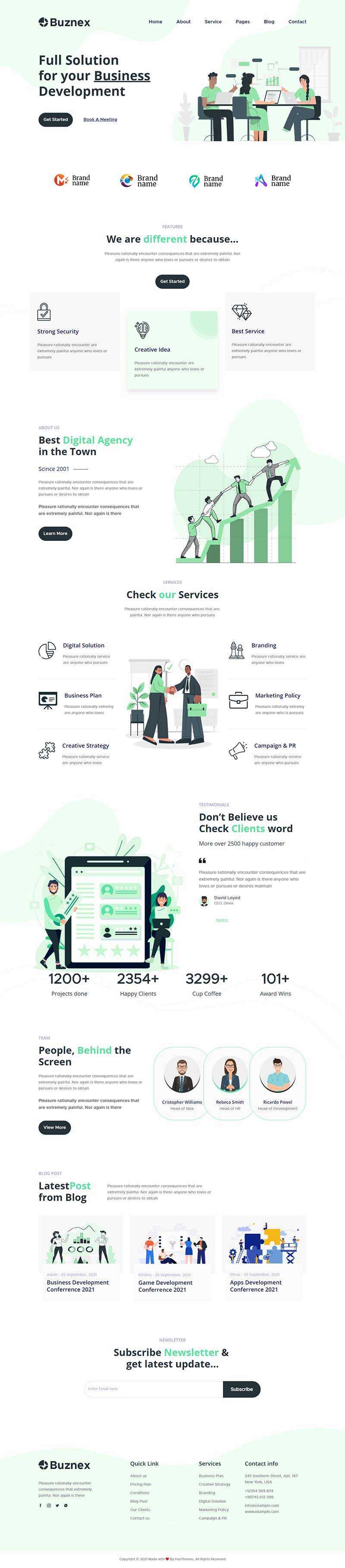 通用的公司业务产品展示响应式html模板 - 源空间