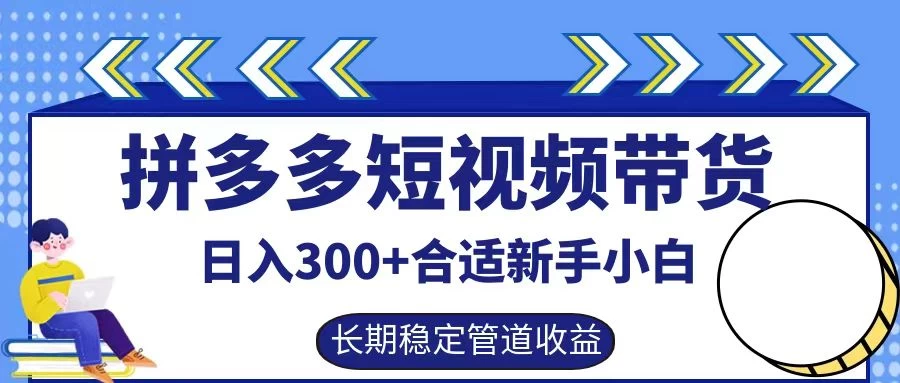 拼多多短视频带货日入300+保姆级实操账户展示 - 源空间