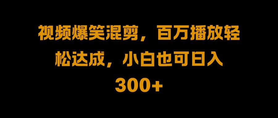 视频号零门槛！爆火视频搬运后二次剪辑，轻松达成日入 1000+ - 源空间