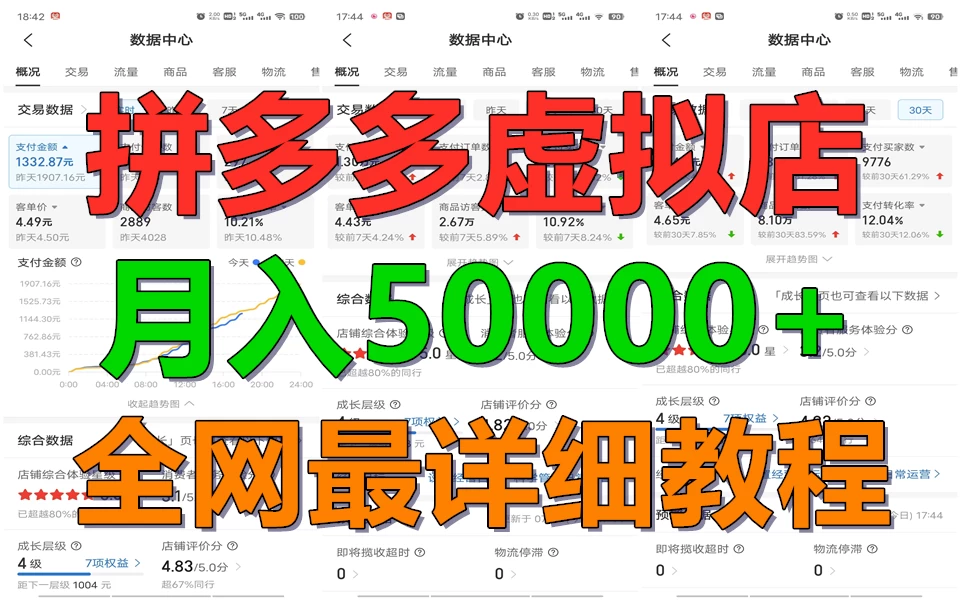 拼多多虚拟电商月入50000+你干你也行，暴利稳定长久，副业首选 - 源空间