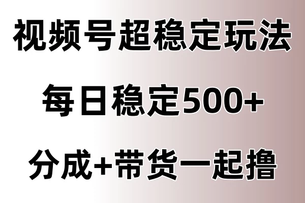 视频号超稳定赛道，长久不衰，单日稳定500+ - 源空间
