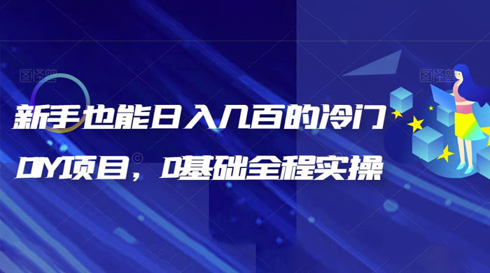 揭秘：新手也能日入几百的冷门 DIY 项目，0 基础全程实操 - 源空间
