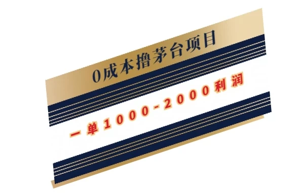0成本撸茅台项目，一单1000-2000利润 - 源空间