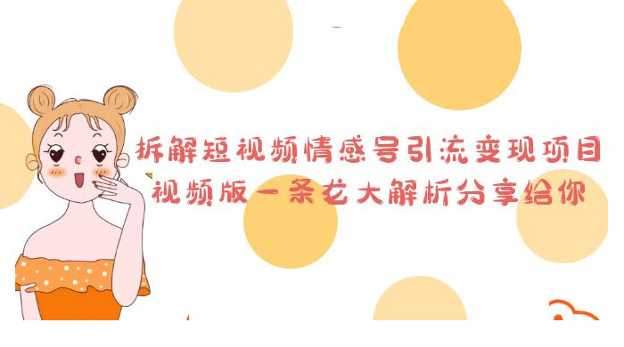 拆解短视频情感号引流变现项目：视频版一条龙大解析分享给你 - 源空间