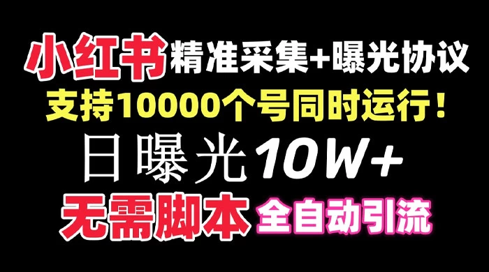 价值 10 万的小红书全自动采集+引流协议一体版！无需手机，支持 10000 个账号同时运行 - 源空间