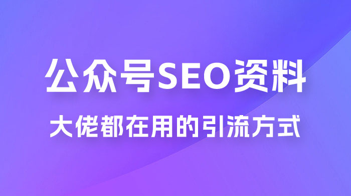 公众号 SEO 虚拟资料，操作简单，日入 500+，可批量操作 - 源空间
