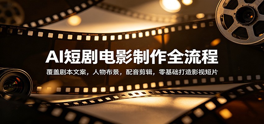 AI短剧电影制作全流程：覆盖剧本文案，人物布景，配音剪辑，零基础打造影视短片 - 源空间