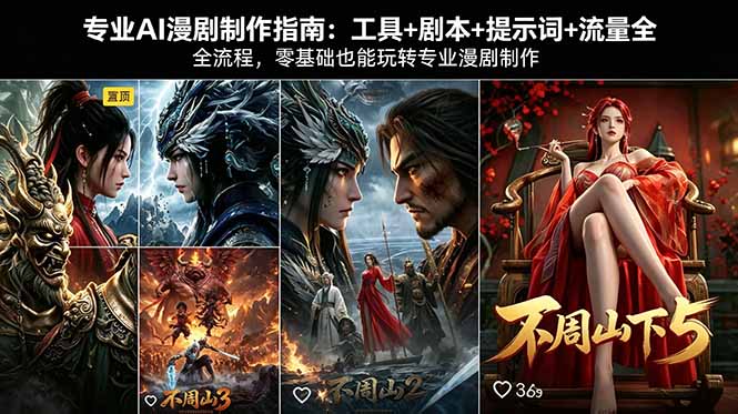 专业AI漫剧制作指南：工具+剧本+提示词+流量全流程，零基础也能玩转专业漫剧制作 - 源空间