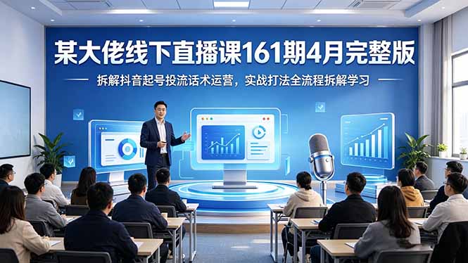 某大佬线下直播课161期4月完整版，拆解抖音起号投流话术运营，实战打法全流程拆解学习 - 源空间