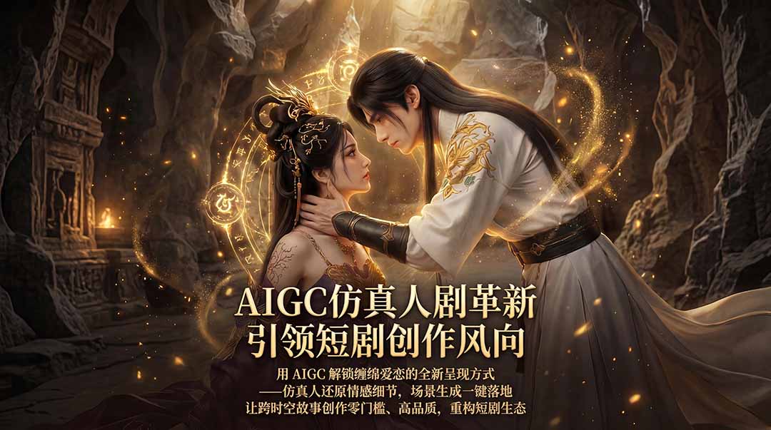 AIGC 仿真人短剧创作革新，解锁仙侠爱恋全新呈现，一键出高质场景，零门槛打造爆款剧集 - 源空间