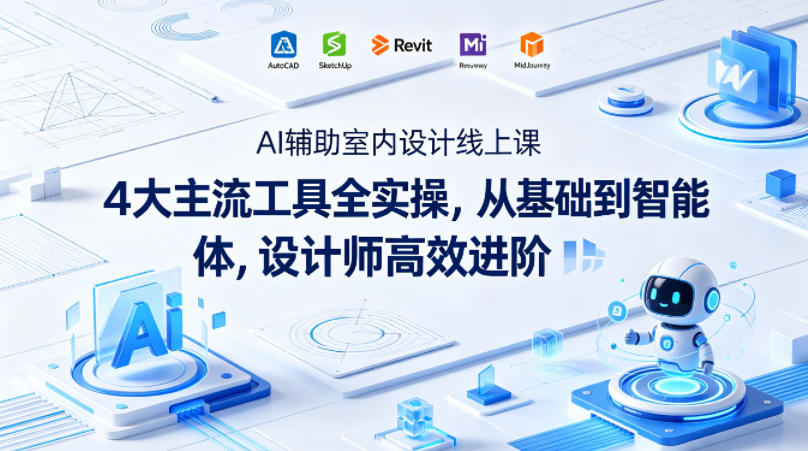 AI辅助室内设计线上课｜4大主流工具全实操，从基础到智能体，设计师高效进阶 - 源空间