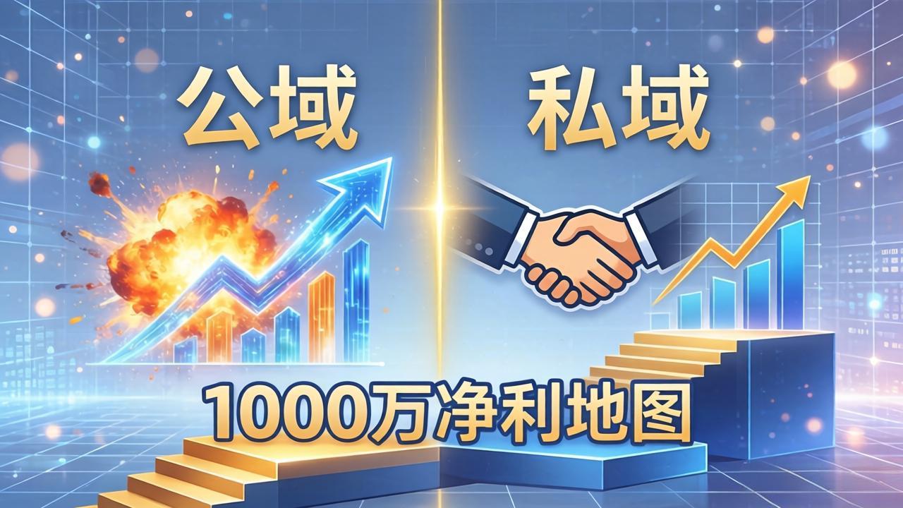 公域玩命出爆款，私域悄悄做成交：这套AI内训课，2026给你打通1000万净利的地图 - 源空间