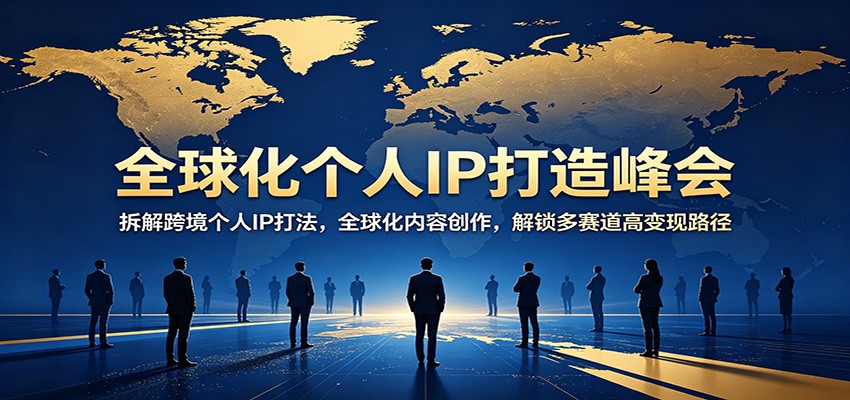 全球化个人IP打造峰会：拆解跨境个人IP打法，全球化内容创作，解锁多赛道高变现路径 - 源空间