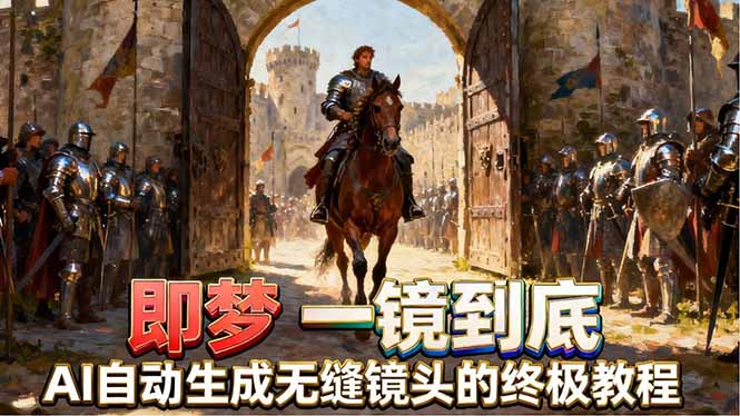 即梦AI一镜到底终极教程，智能补帧+运镜技巧，AI自动生成无缝丝滑长镜头高效出片 - 源空间